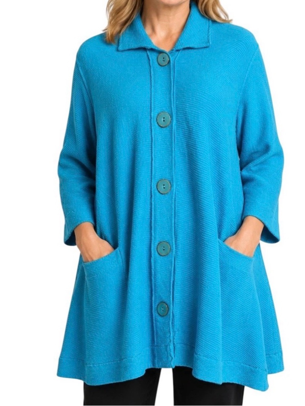 Habitat Womens Swing Jacket Size Large Cotton Pockets Buttons NEW NWT